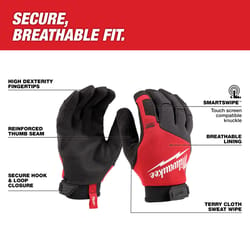 Milwaukee Milwaukee Unisex Lightweight Work Gloves Black/Red L 1 pk