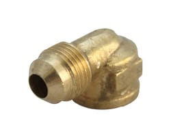 JMF Company 3/8 in. Flare X 3/4 in. D FPT Gold Brass 90 Degree Elbow