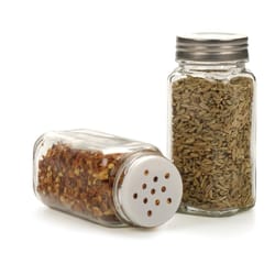 RSVP International Endurance Clear Glass/Stainless Steel Spice Bottle 4 oz