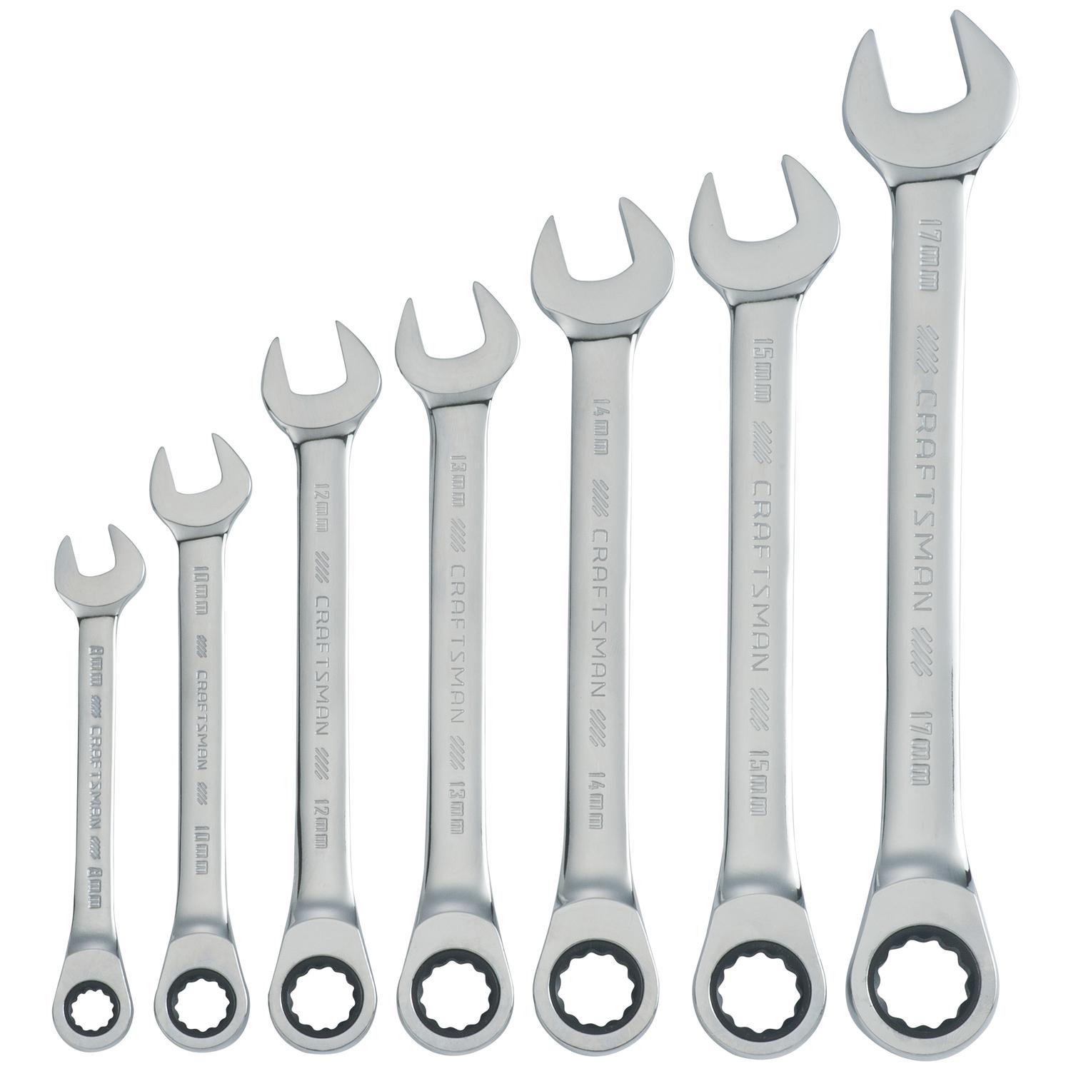 Craftsman 12 Point Metric Ratcheting Combination Wrench Set 7 pc Uae Electronic uaeelectronic.com