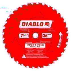 Diablo Wood & Metal 7-1/4 in. D X 5/8 in. TiCo Hi-Density Carbide Circular Saw Blade 36 teeth 1 pk