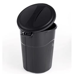 United Solutions 20 gal Black Plastic Trash Can Lid Included