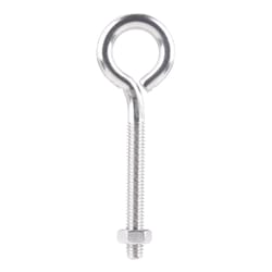 Hampton 5/16 in. X 4 in. L Stainless Stainless Steel Eyebolt with Nut Nut Included