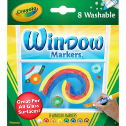 Crayola Window Assorted Broad Tip Window Marker 8 pk