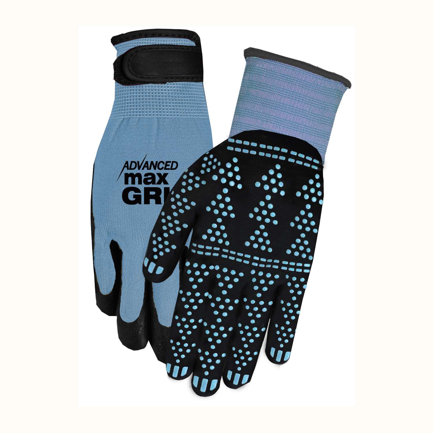 Midwest Quality Gloves Advanced Max Grip S/M Nylon/Spandex Black/Blue Gloves Ace Hardware