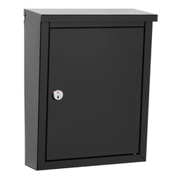 Architectural Mailboxes Chelsea Galvanized Steel Wall Mount Black Mailbox