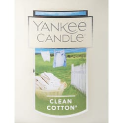 Yankee Candle Clear/White Clean Cotton Scent Tumbler Candle Jar 7 oz