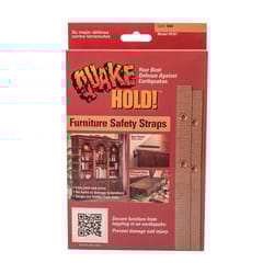 Quake Hold Ready America Nylon Self Adhesive Furniture Strap Oak Assorted 1 in. W X 15 in. L 1 pk