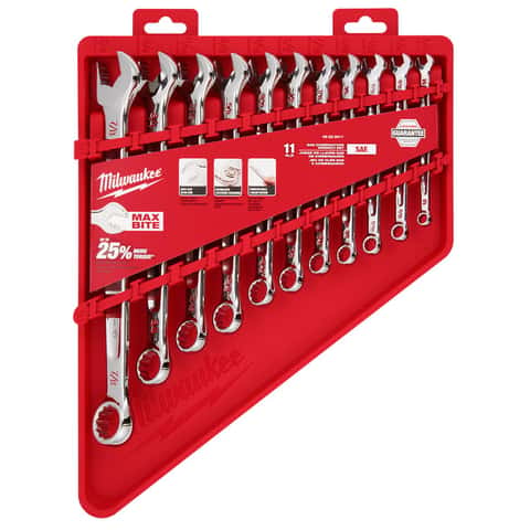 Milwaukee SAE Combination Wrench Set 11 pc