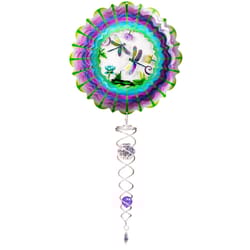 Spinfinity Designs Multi-color Stainless Steel 6.5 in. 3D Dragonfly Mini Set Outdoor Spinner
