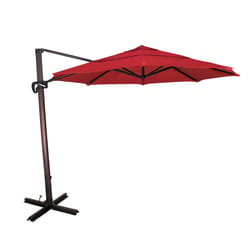 California Umbrella 11 ft. Tiltable Jockey Red Offset Umbrella