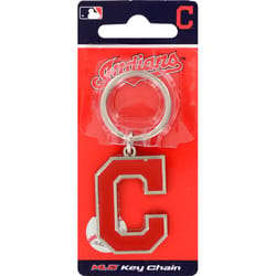 HILLMAN MLB Tempered Steel Silver Split Ring Keychain