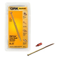 GRK Fasteners UberGrade No. 9 in. X 5 in. L Star Trim Head W-Cut Construction Screws