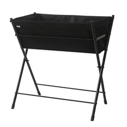 VegTrug Poppy Go 31.1 in. H X 25.5 in. W X 15.7 in. D Steel Planter Black