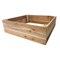 Real Wood Products 7 in. H X 36 in. W X 36 in. D Cedar Western Raised Garden Bed Tan
