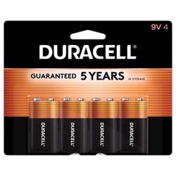 Duracell Coppertop 9-Volt Alkaline Batteries 4 pk Carded