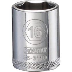 DeWalt 16 mm X 3/8 in. drive Metric 6 Point Socket
