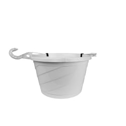 HC Companies Euro 5.75 in. H X 10 in. D Plastic Hanging Basket White