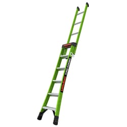 Little Giant King Kombo 10 ft. H Fiberglass Telescoping Extension Ladder Type IAA 375 lb. capacity