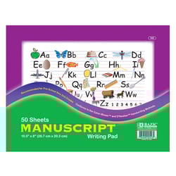 Bazic Products 8 in. W X 10.5 in. L Manuscript Writing Pad 50 sheet
