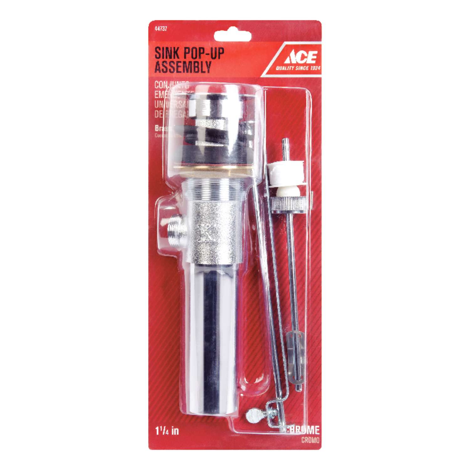 Ace 1-1/4 in. Polished Chrome Pop-Up Drain Assembly - Ace Hardware