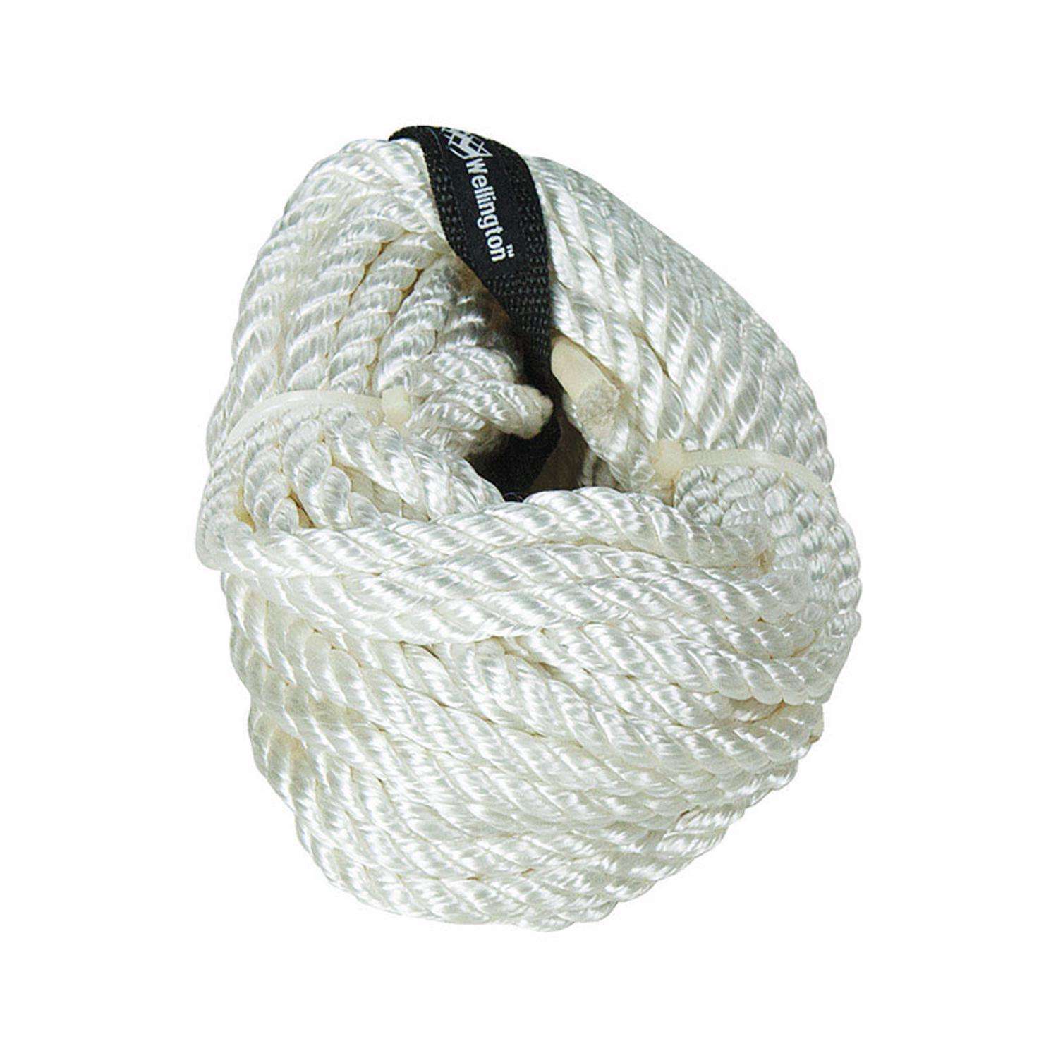 Twisted Nylon Rope - 3/8, White