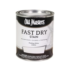 Old Masters Semi-Transparent Pickling White Oil-Based Alkyd Fast Dry Wood Stain 1 qt