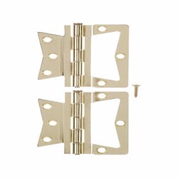 Ace 2.75 in. W X 3.5 in. L Zinc Plated Brass Non-Mortise Hinge 2 pk