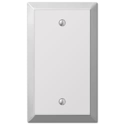 Amerelle Century Polished Chrome 1 gang Stamped Steel Blank Wall Plate 1 pk