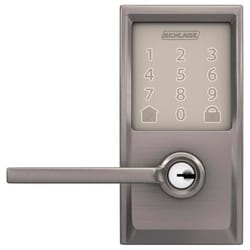 Schlage Encode Satin Nickel Metal WiFi Deadbolt with Latitude Lever