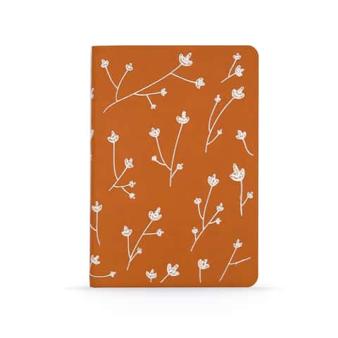 Denik 5 in. W X 8 in. L Sewn Bound Orange Samantha Embroidered Journal  Notebook - Ace Hardware