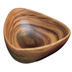 Pacific Merchants Brown Acacia Wood Three Sided Salad Bowl 1 ct