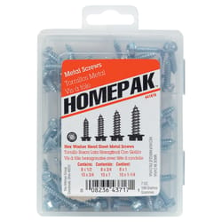 Homepak Assorted in. Slotted Hex Head Sheet Metal Screw Kit
