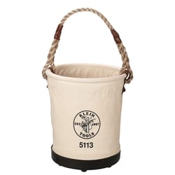Klein Tools 12 in. W X 13 in. H Canvas Tool Bucket 1 pocket Black / White 1 pc