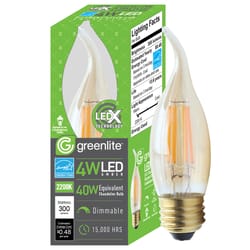 Greenlite C10 E26 (Medium) LED Flame Bulb Warm White 40 W 1 pk