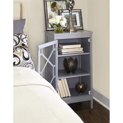 Linon Home Decor 36-1/4 in. H X 20-1/8 in. W X 15 in. D Gray Wood Cabinet