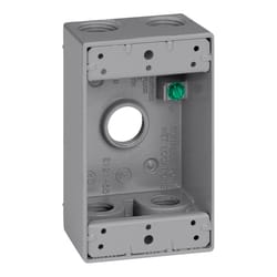 Sigma Engineered Solutions New Work 18.3 cu in Rectangle Die-Cast Metal 1 gang Weatherproof Box Gray