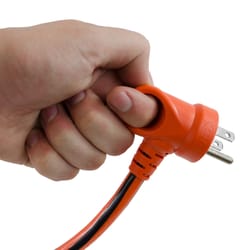 Conntek Indoor or Outdoor 50 ft. L Black/Orange Triple Outlet Cord 12/3 SJTW