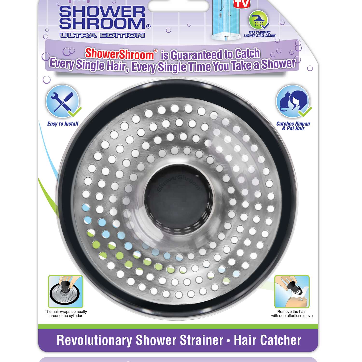 Shower Shroom Ultra Edition Stainless Steel Shower Drain Protector