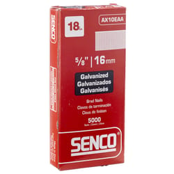 Senco 18 Ga. X 5/8 in. L Galvanized Steel Brad Nails 5000 pk