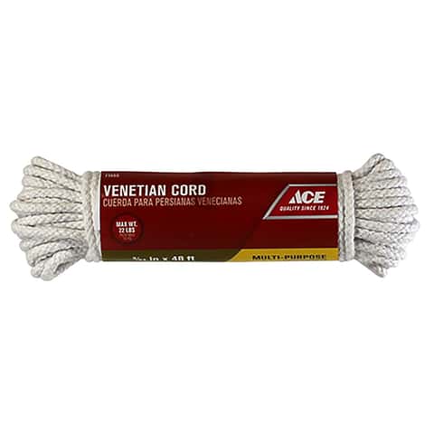 Ace 9/64 in. D X 48 ft. L White Braided Nylon Cord