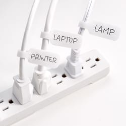 Wrap-It 5 in. L White Nylon Cable Labels