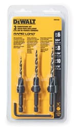 DeWalt Rapid Load #6, #8 and #10 Steel Countersink Set 3 pc