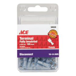 Ace Insulated Wire Female Disconnect Blue 100 pk