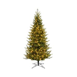 Celebrations 7-1/2 ft. Slim LED 1200 ct Vermont Spruce Christmas Tree