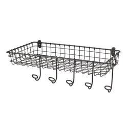 Spectrum 19 in. L Gray Steel Vintage Hook Rack 1 pk