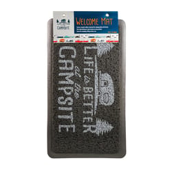 Camco 26 1/2 in. W X 15 in. L Gray Life is Better at the Campsite PVC Door Mat