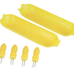 Chef Craft Yellow Plastic Corn Dishes