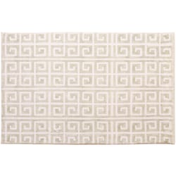 Olivia's Home 21 in. W X 33 in. L Beige Greek Key Polyester Accent Rug