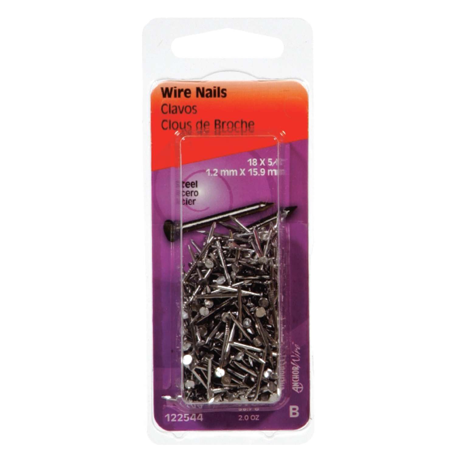 Hillman 18 Ga. G X 5/8 in. L Bright Steel Wire Nails 1 pk 2 oz - Ace ...